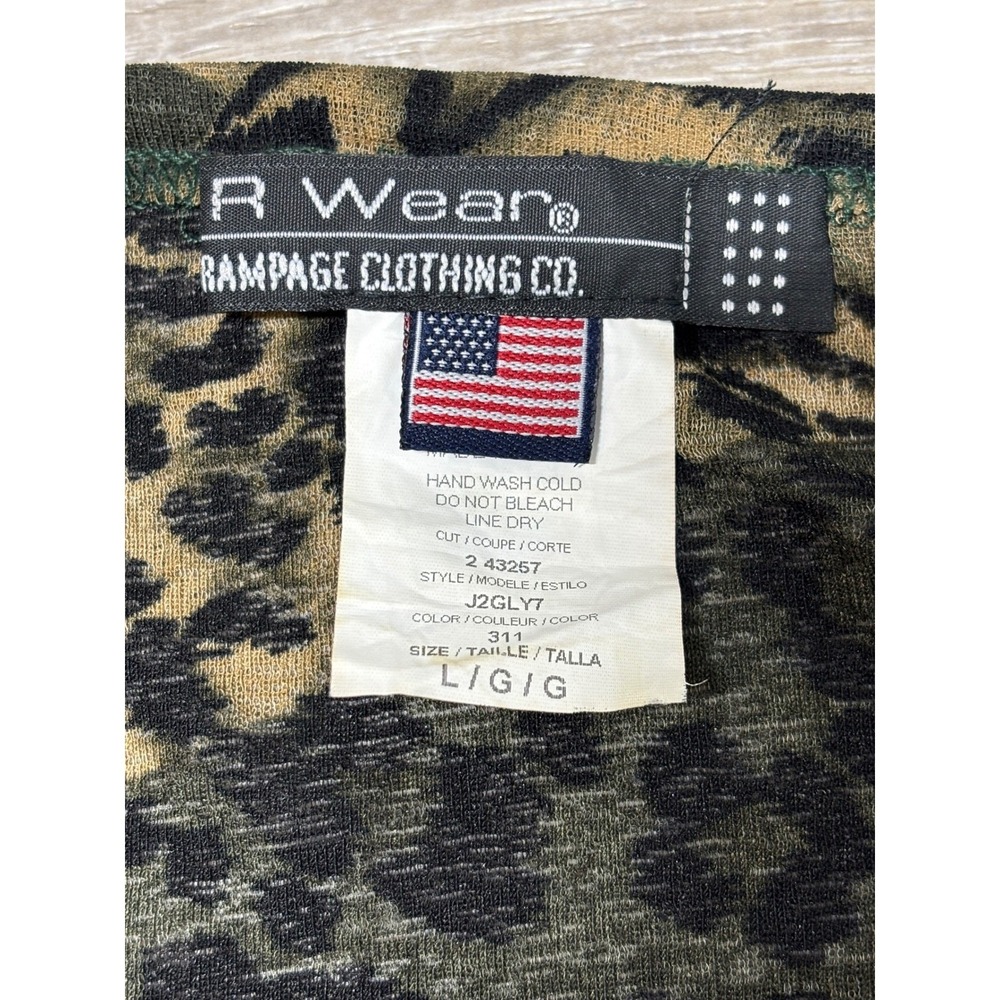 Used Rampage Clothing Co. Leopard Print Long Sleeve Top‎ Sz Large Excellent Cond - Picture 4 of 6